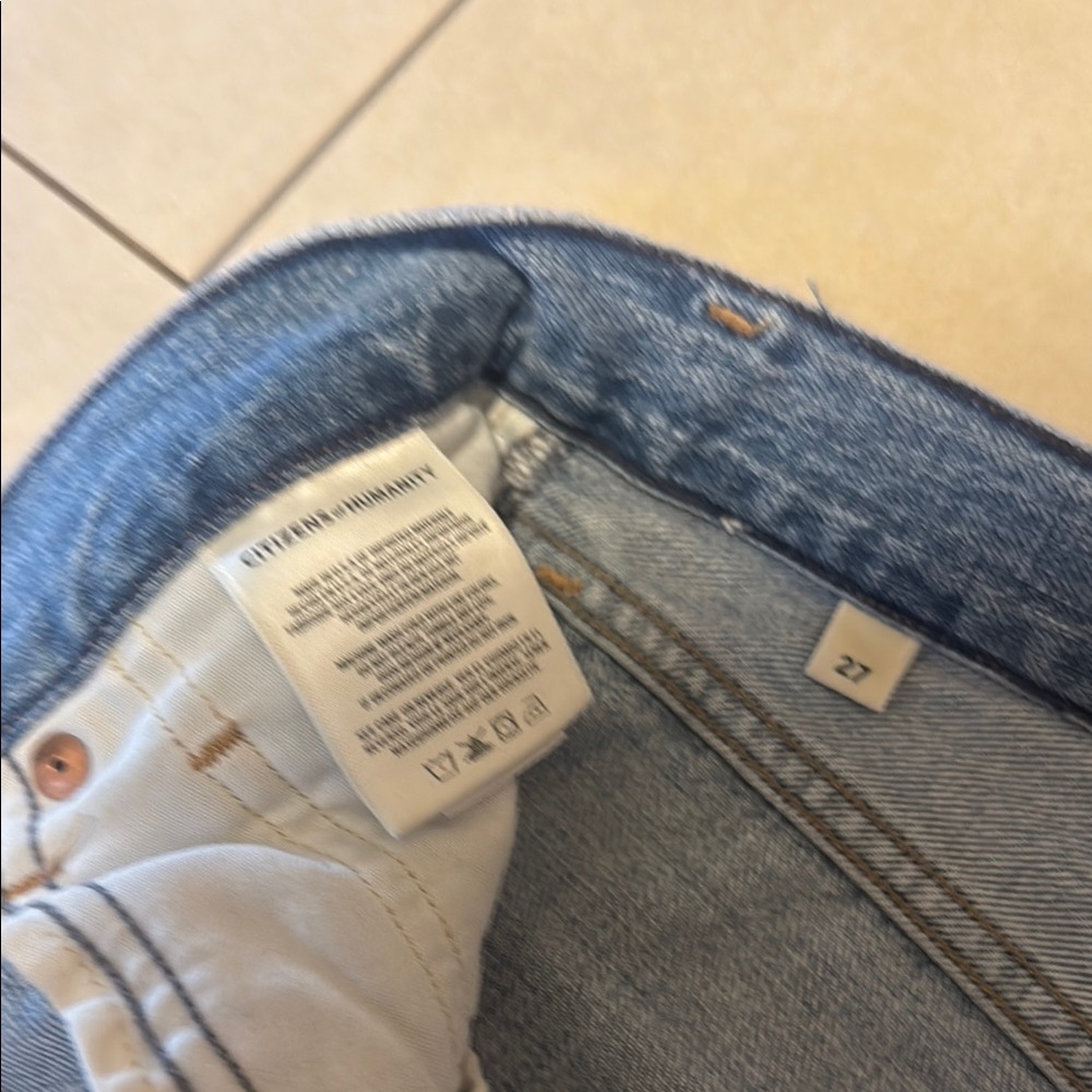 Citizens of Humanity Liya High Rise Classic Fit Crop Blue Jeans Size 27 - Picture 6 of 8